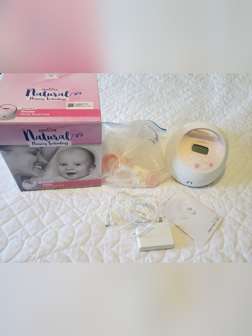 Spectra 2 Electric Breast Pump with Pink Accents